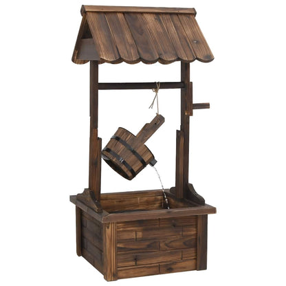 Pozzo dei Desideri con Pompa 57x50x112 cm Massello di Abete | homemem39
