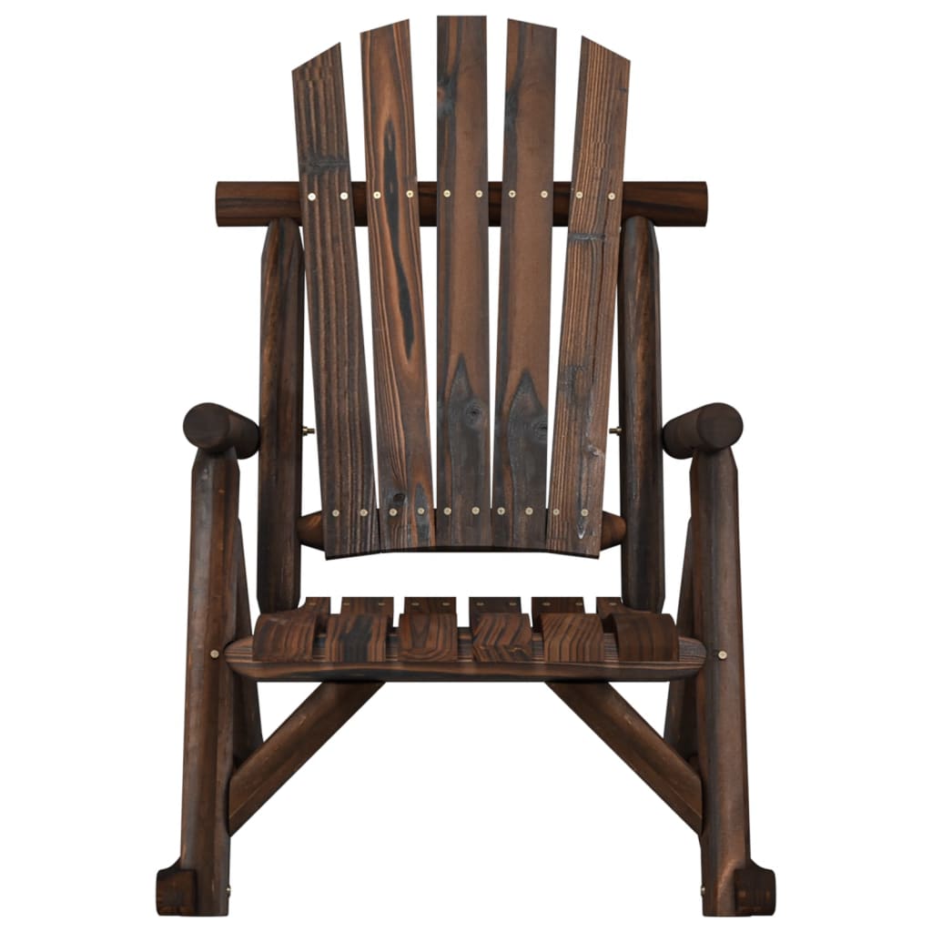 Sedia a Dondolo Giardino 69x96x101cm Legno Massello Abete Rosso | homemem39