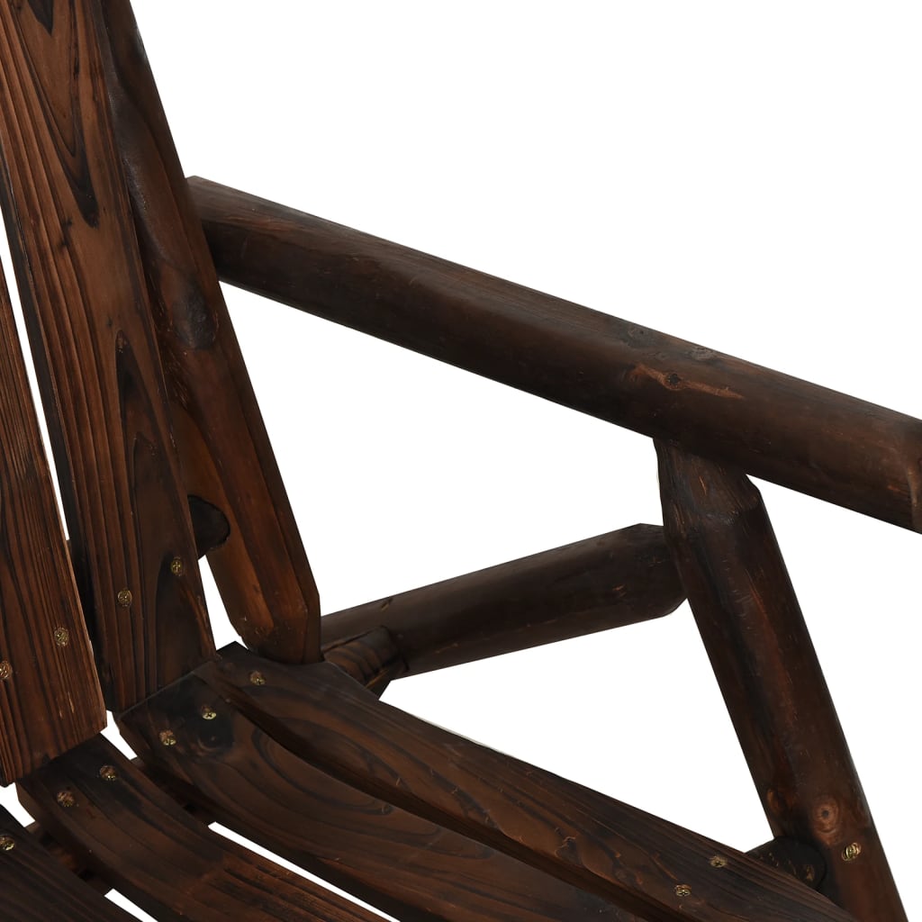 Panca Giardino 2 Posti 119x85x98cm Legno Massello Abete Rosso - homemem39