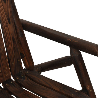 Panca Giardino 2 Posti 119x85x98cm Legno Massello Abete Rosso - homemem39