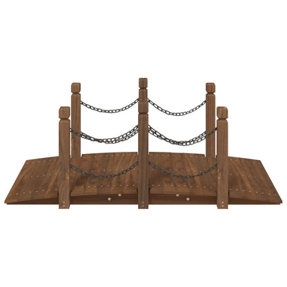 Ponte Giardino Ringhiere Catena 150x67x56 Massello Abete Rosso - homemem39