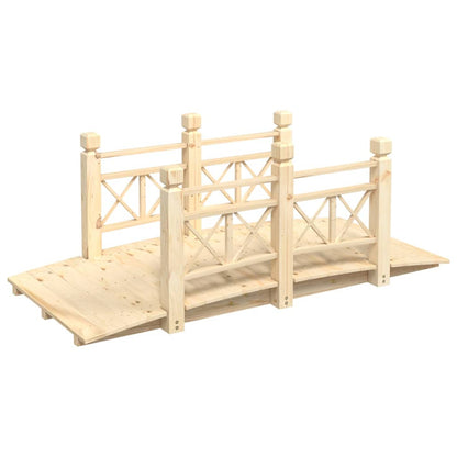 Ponte Giardino Ringhiere 150x67x56cm Legno Massello Abete Rosso | homemem39