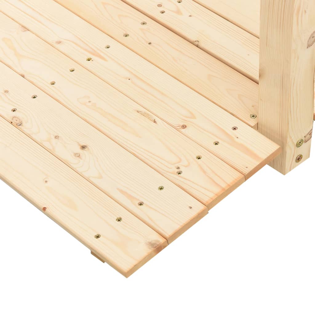 Ponte Giardino Ringhiere 150x67x56cm Legno Massello Abete Rosso | homemem39