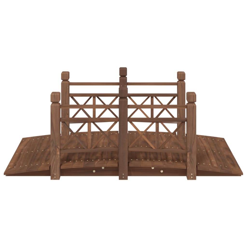 Ponte Giardino Ringhiere 150x67x56cm Legno Massello Abete Rosso | homemem39