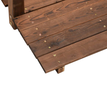 Ponte Giardino Ringhiere 150x67x56cm Legno Massello Abete Rosso | homemem39