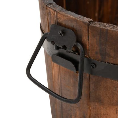 Set Secchi per Fiori 3 pz in Legno Massello di Abete | homemem39