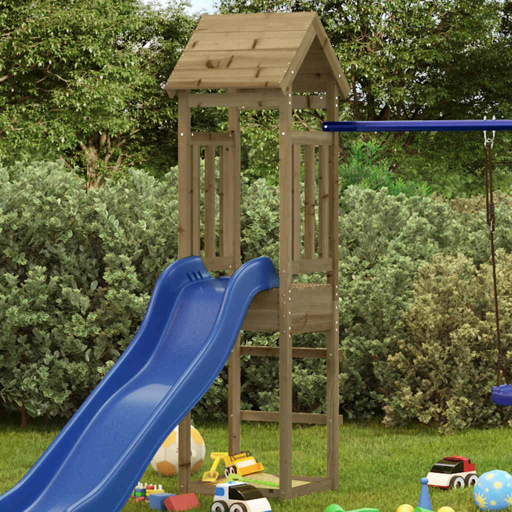 Torre da Gioco 52,5x46,5x206,5 cm in Legno di Pino Impregnato | homemem39