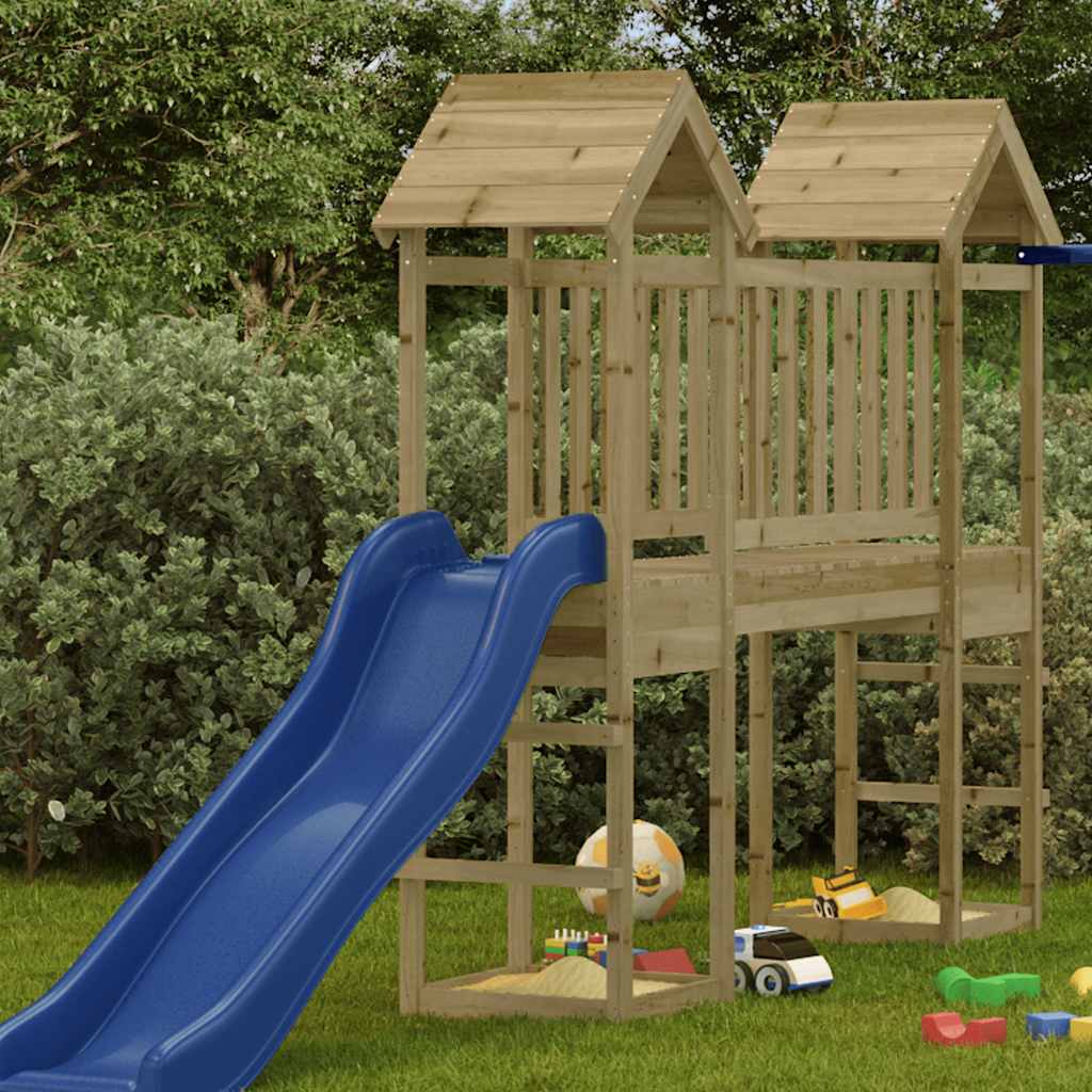 Torre da Gioco 53x46,5x194 cm in Legno di Pino Impregnato | homemem39