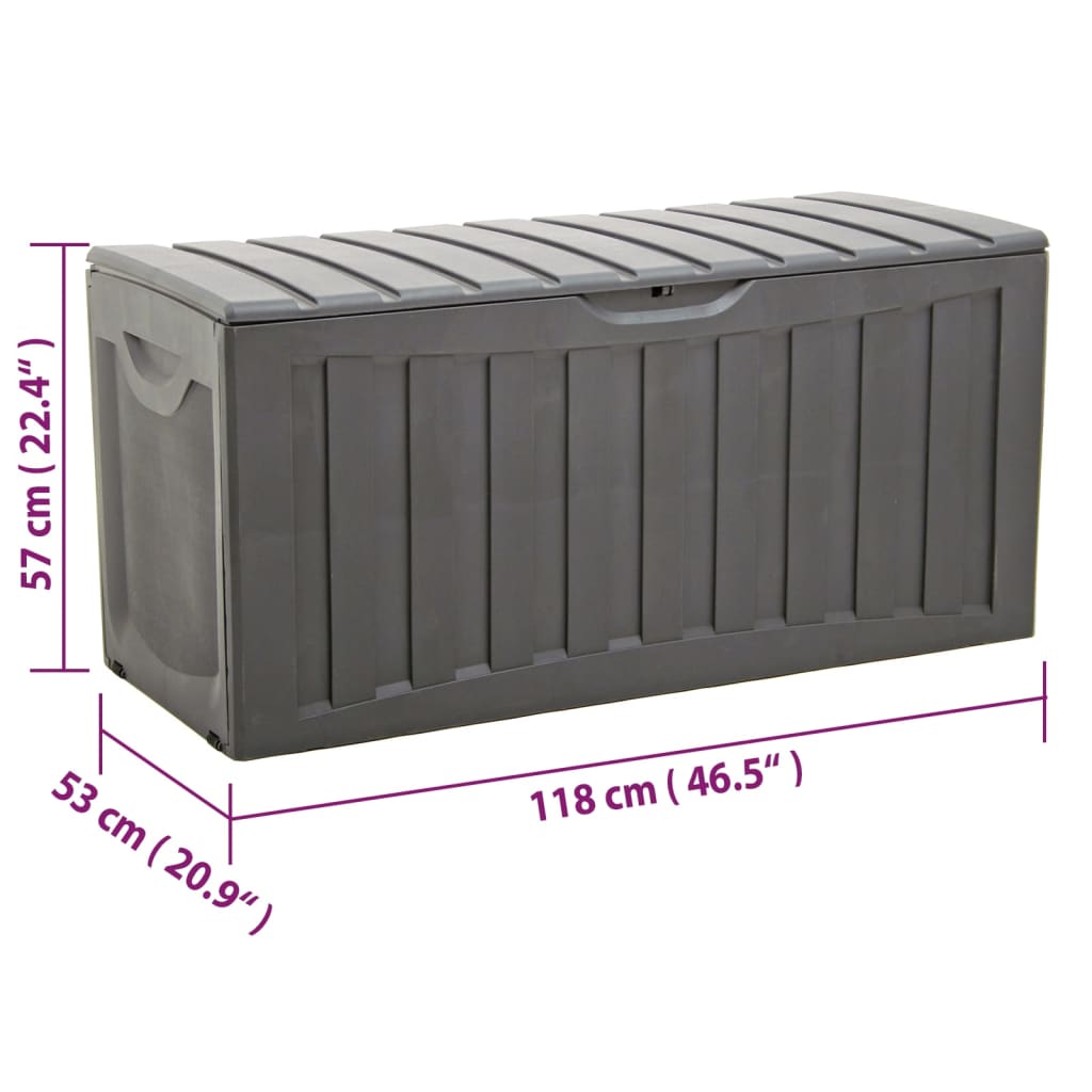 Contenitore Portaoggetti Nero 118x53x57 cm in Polipropilene - homemem39