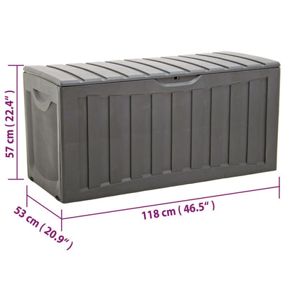 Contenitore Portaoggetti Nero 118x53x57 cm in Polipropilene - homemem39