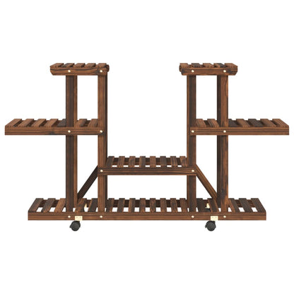 Portafiori con Ruote 110x25x78 cm in Legno Massello di Abete - homemem39