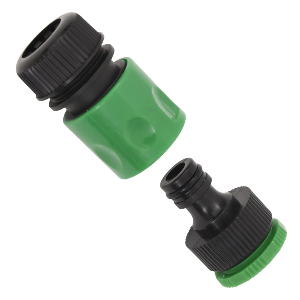 Set Tubo da Giardino con Raccordi Verde 0,5" 10 m in PVC