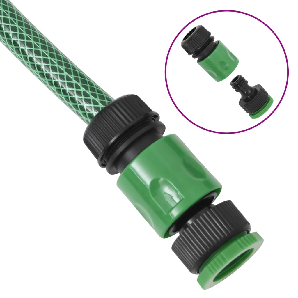 Set Tubo da Giardino con Raccordi Verde 0,75" 10 m in PVC