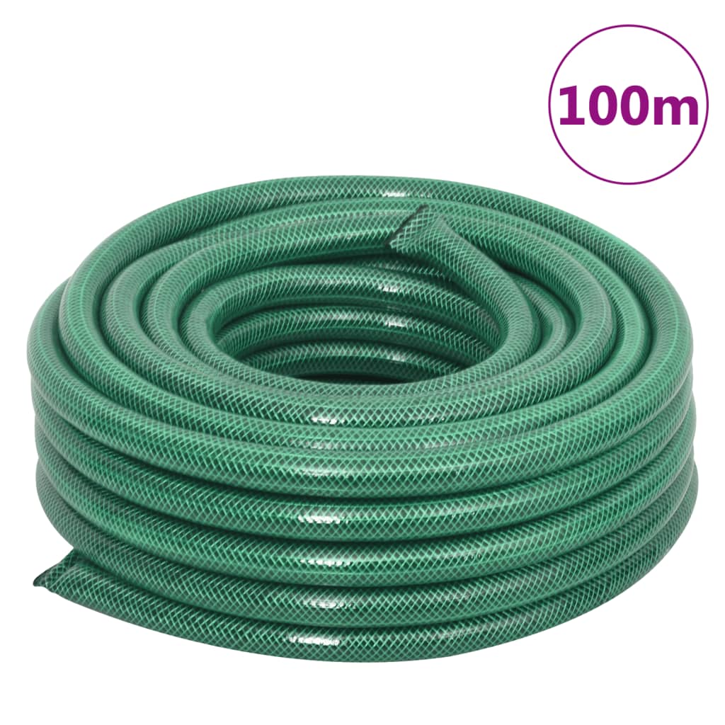 Set Tubo da Giardino con Raccordi Verde 0,75" 100 m in PVC