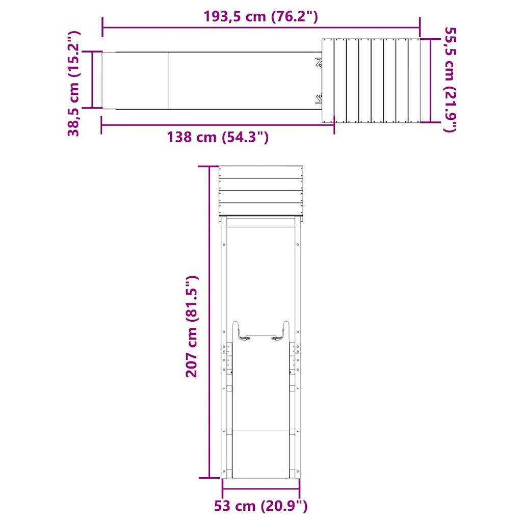 Set da Gioco da Esterno in Legno Massello di Pino | homemem39