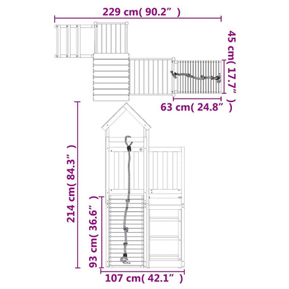 Casetta con Arrampicata inLegno Massello di Pino | homemem39