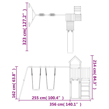 Set da Gioco da Esterno in Legno Massello di Douglas - homemem39