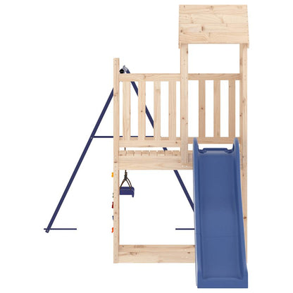 Set da Gioco da Esterno in Legno Massello di Pino