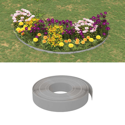 Bordature da Giardino 4 pz Grigie 10 m 10 cm in Polietilene | homemem39