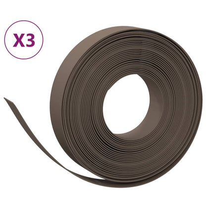 Bordature da Giardino 3 pz Marroni 10 m 10 cm in Polietilene | homemem39