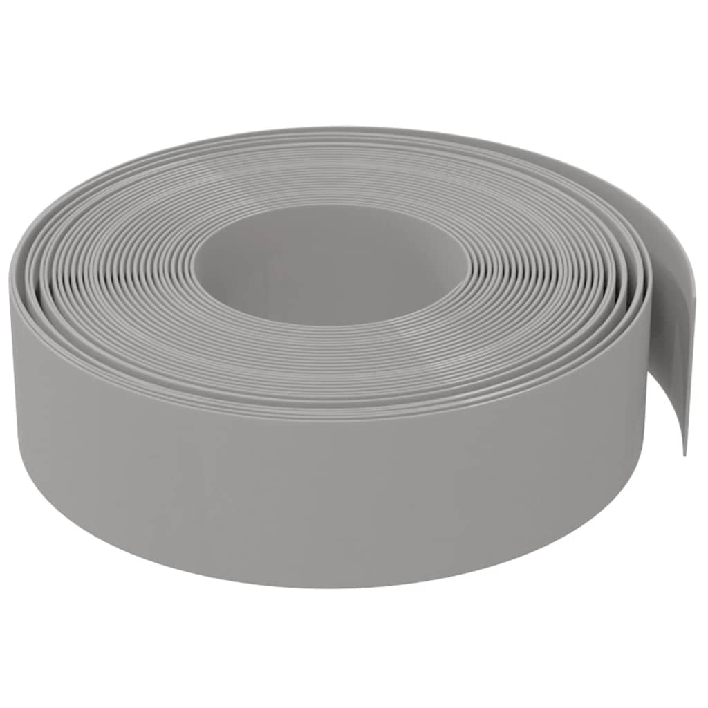 Bordature da Giardino 2 pz Grigie 10 m 15 cm in Polietilene - homemem39