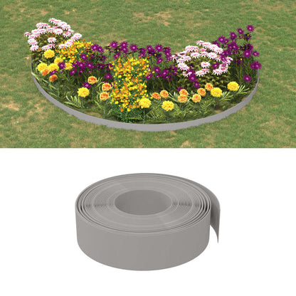 Bordature da Giardino 3 pz Grigie 10 m 15 cm in Polietilene - homemem39