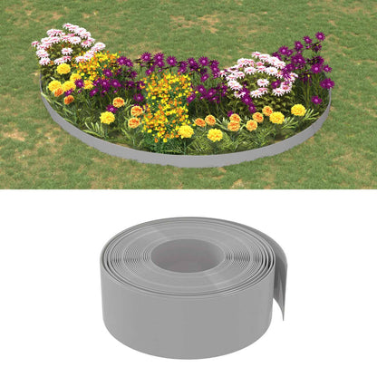 Bordature da Giardino 3 pz Grigie 10 m 20 cm in Polietilene | homemem39