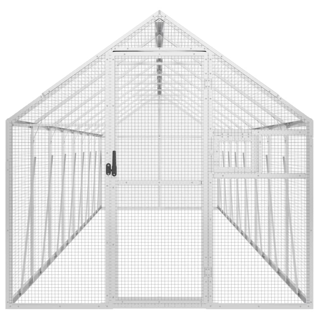 Voliera Argento 1,79x8x1,85 m in Alluminio | homemem39