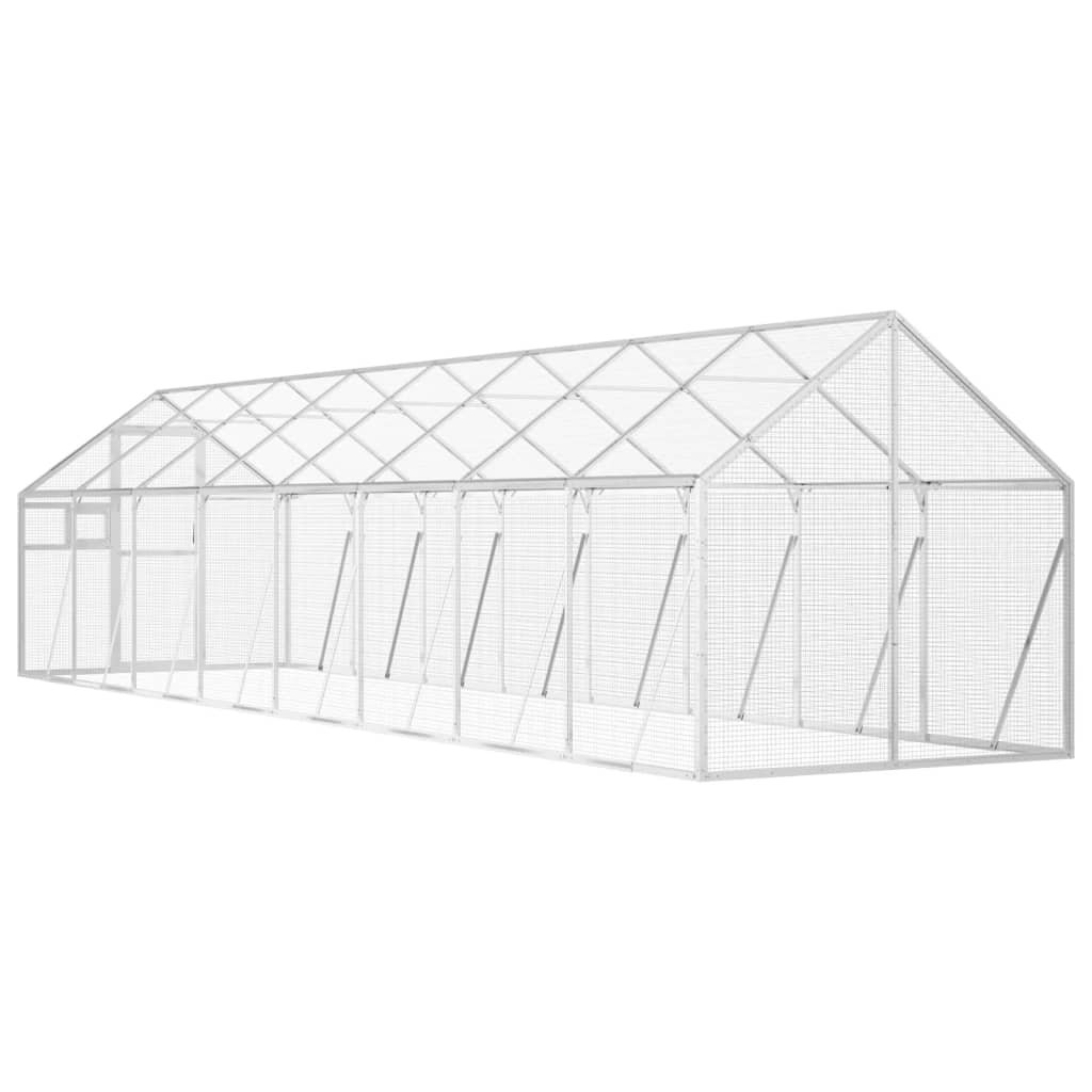 Voliera Argento 1,79x8x1,85 m in Alluminio | homemem39
