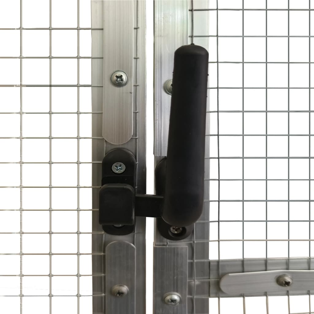 Voliera Argento 1,79x10x1,85 m in Alluminio | homemem39