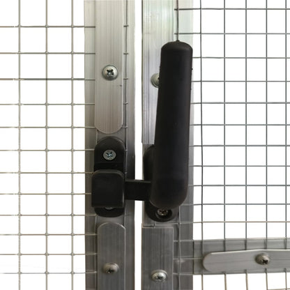Voliera Argento 1,79x10x1,85 m in Alluminio | homemem39