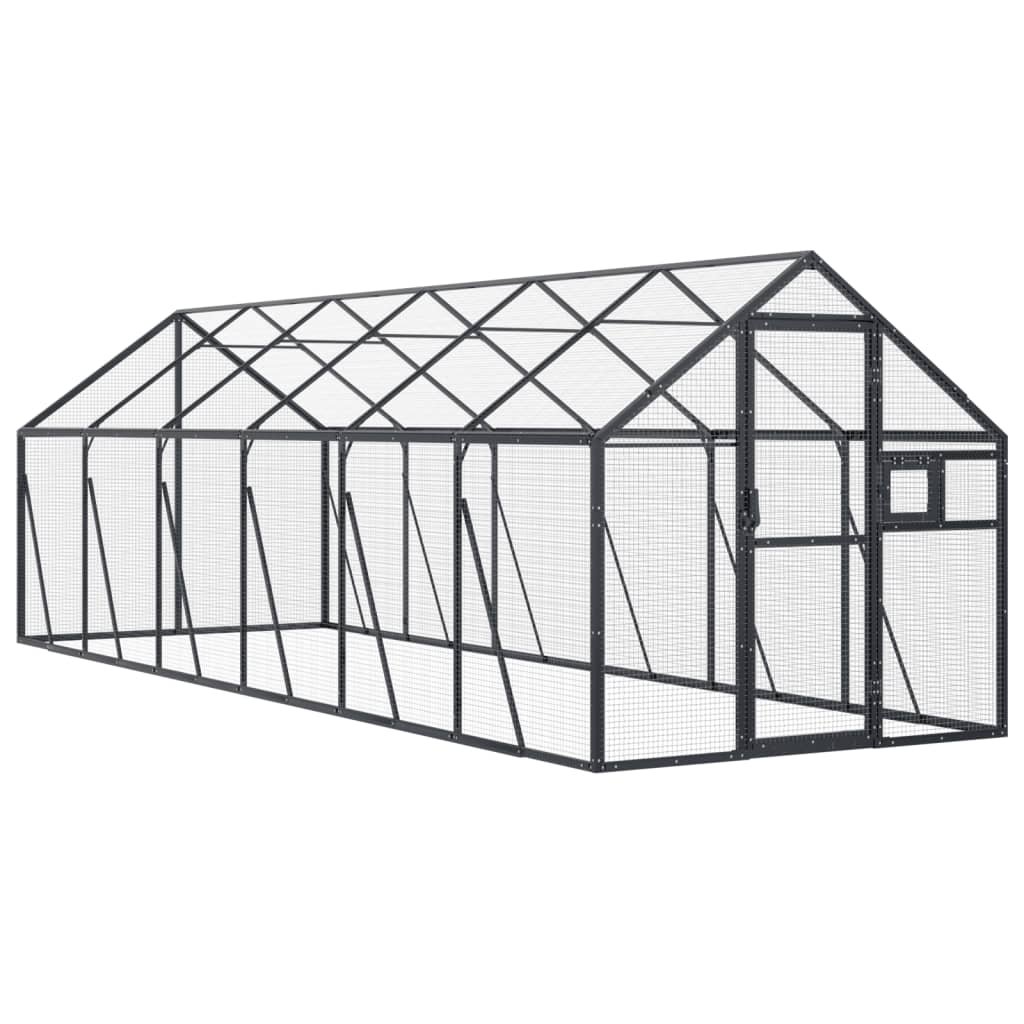 Voliera Antracite 1,79x6x1,85 m in Alluminio | homemem39