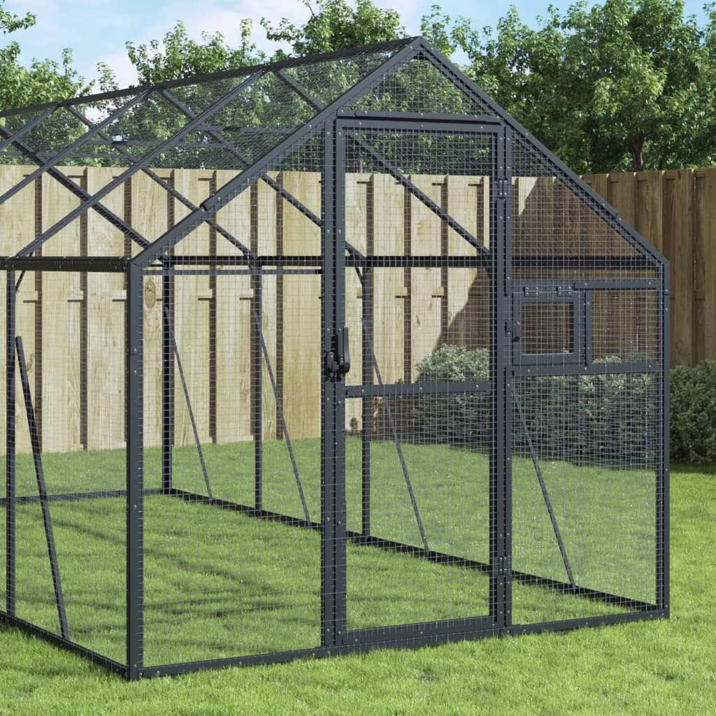 Voliera Antracite 1,79x6x1,85 m in Alluminio | homemem39