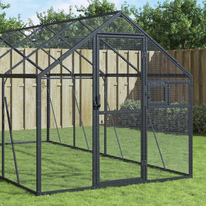 Voliera Antracite 1,79x6x1,85 m in Alluminio | homemem39