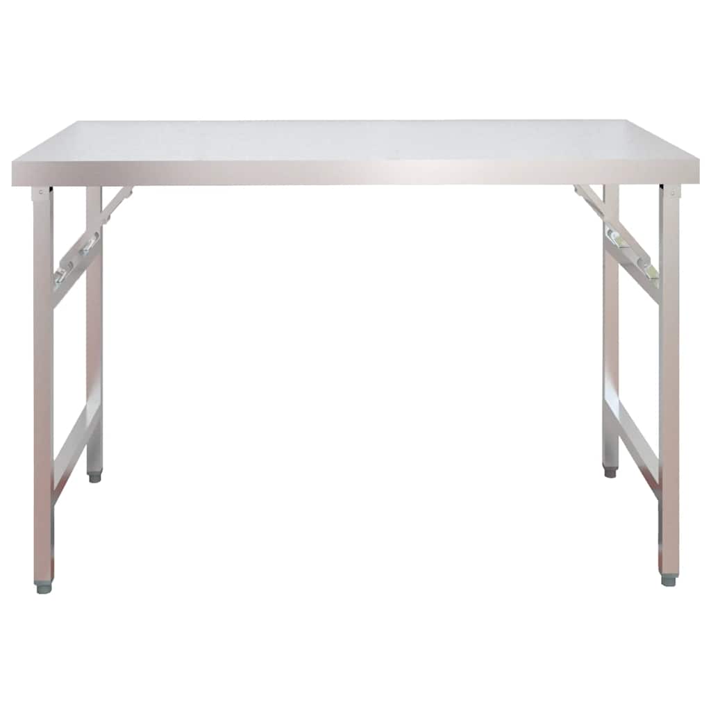 Tavolo Lavoro Cucina con Ripiano 120x60x115 cm Acciaio Inox | homemem39
