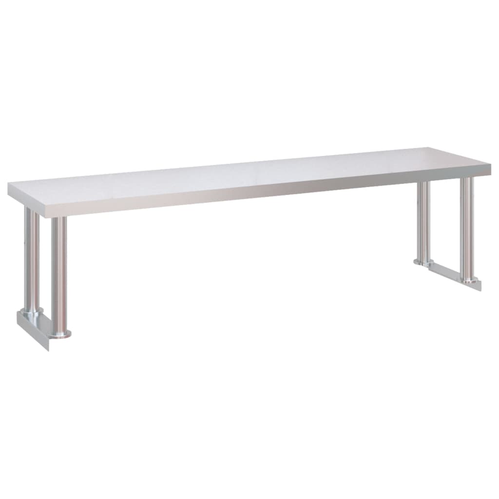 Tavolo Lavoro Cucina con Ripiano 120x60x115 cm Acciaio Inox - homemem39
