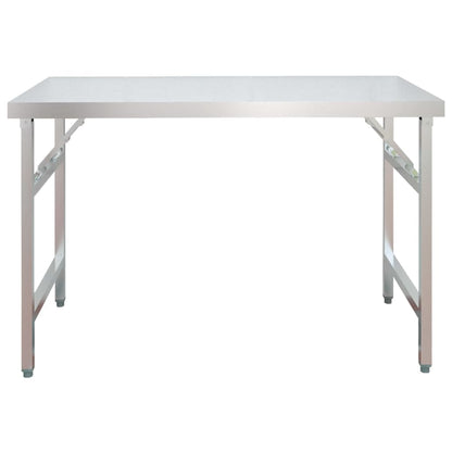 Tavolo Lavoro Cucina con Ripiano 120x60x145 cm Acciaio Inox | homemem39