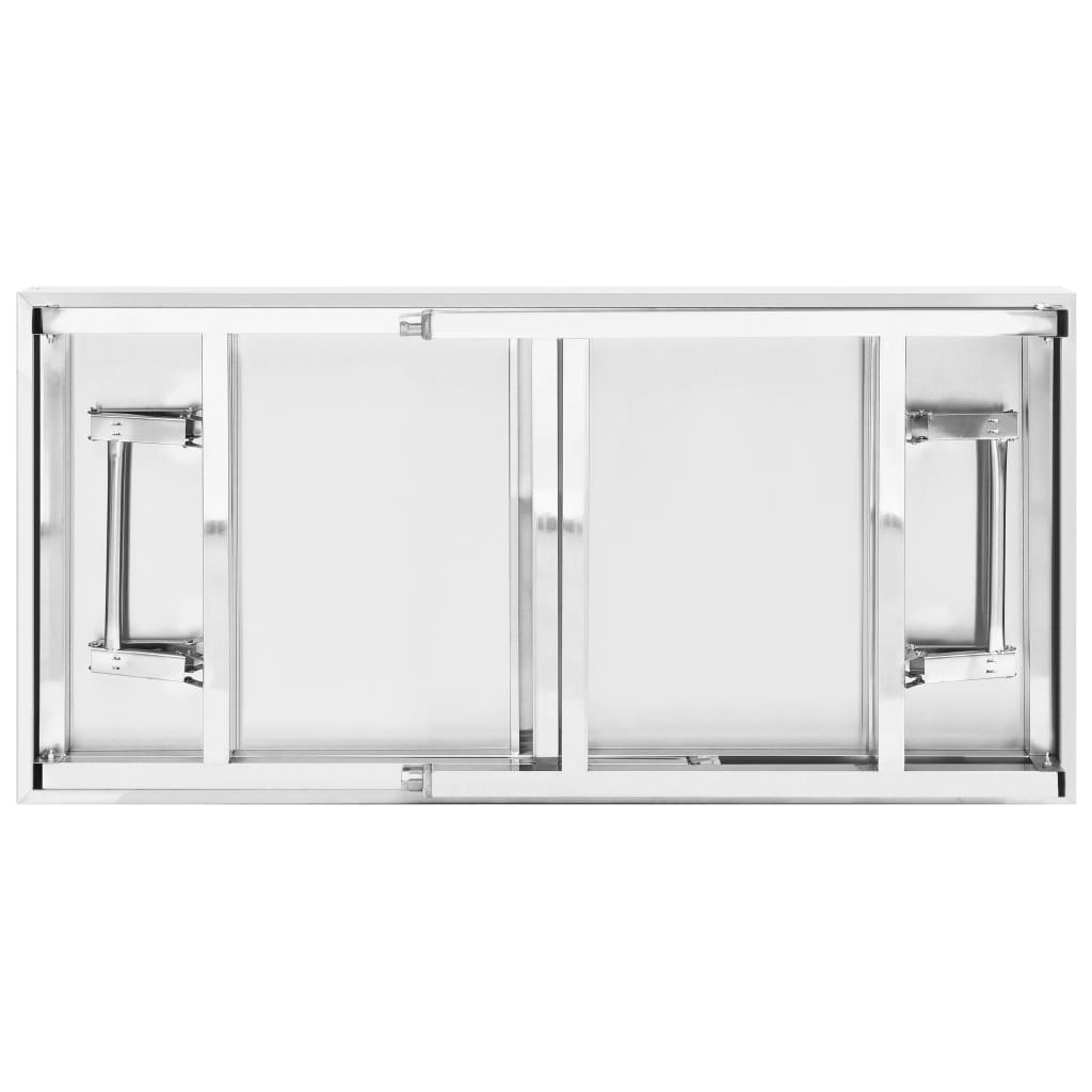 Tavolo Lavoro Cucina con Ripiano 120x60x145 cm Acciaio Inox - homemem39