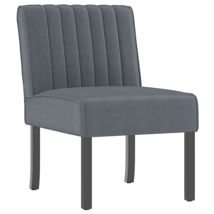 Sedia Pantofola Grigio Scuro in Velluto