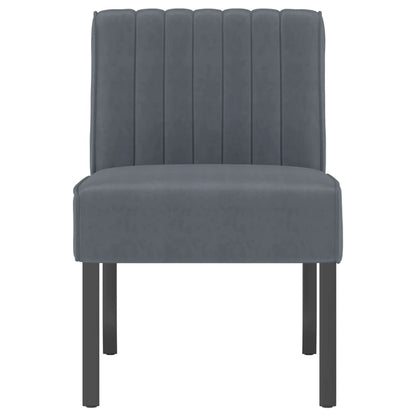 Sedia Pantofola Grigio Scuro in Velluto