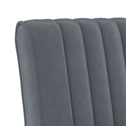 Sedia Pantofola Grigio Scuro in Velluto