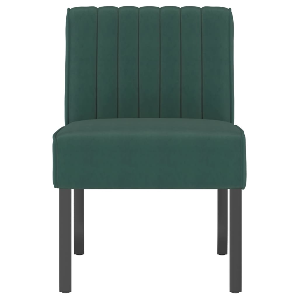 Sedia Pantofola Verde Scuro in Velluto