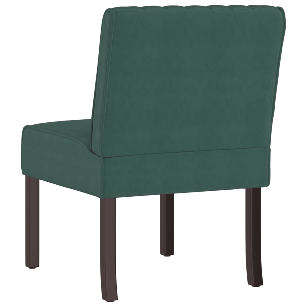 Sedia Pantofola Verde Scuro in Velluto