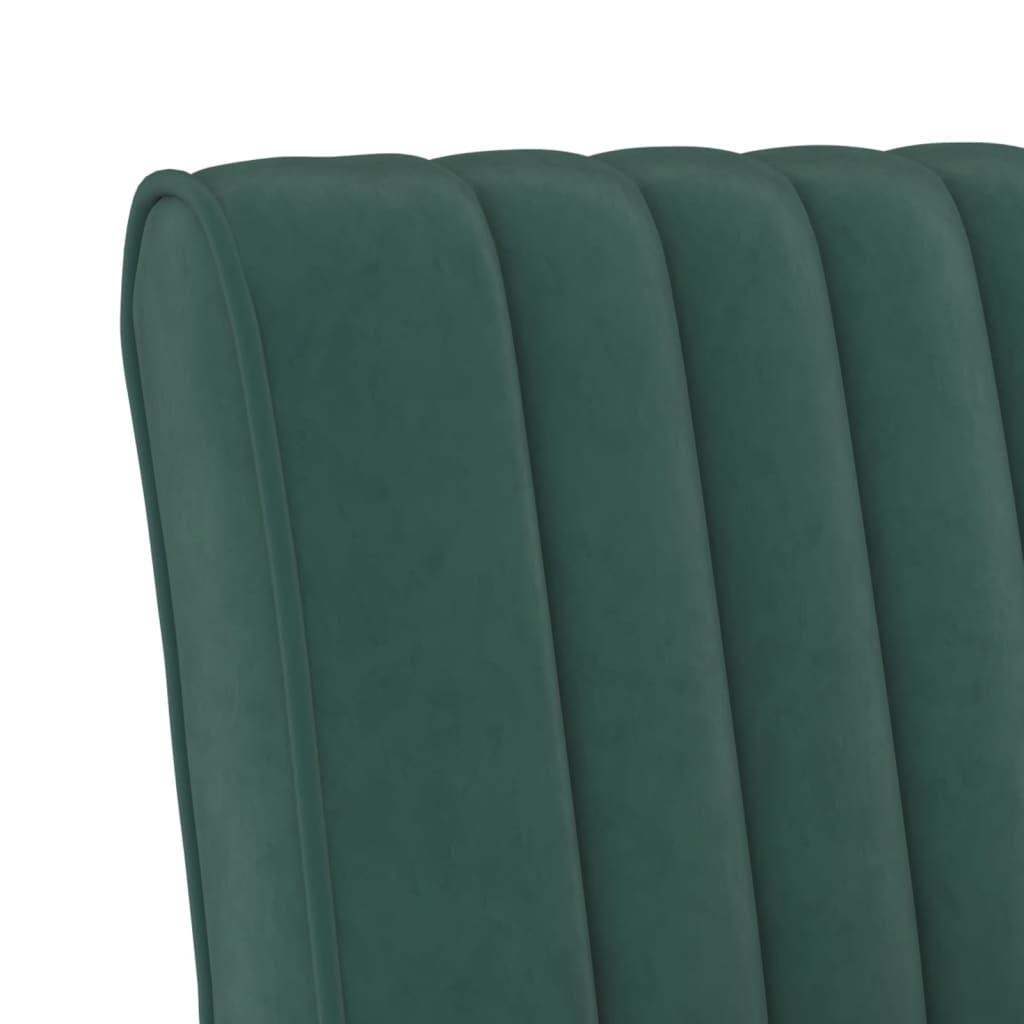 Sedia Pantofola Verde Scuro in Velluto