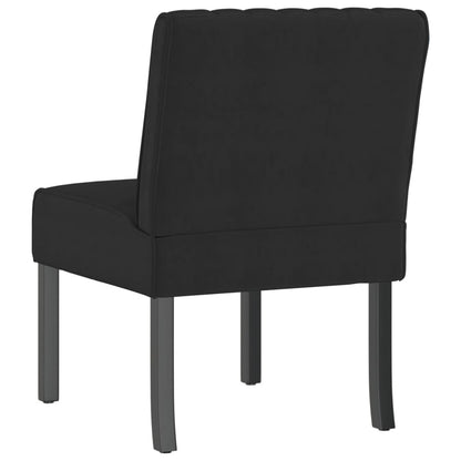 Sedia Pantofola Nera in Velluto