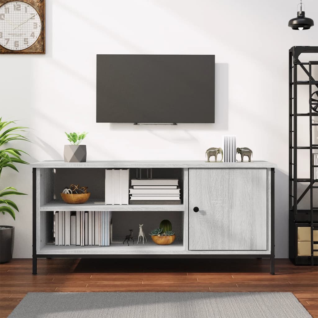 Mobile Porta TV Grigio Sonoma 100x40x45 cm in Legno Multistrato
