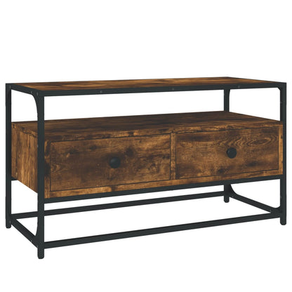 Mobile Porta TV Rovere Fumo 80x35x45 cm in Legno Multistrato