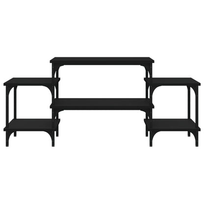 Mobile Porta TV Nero 117x35x52 cm in Legno Multistrato