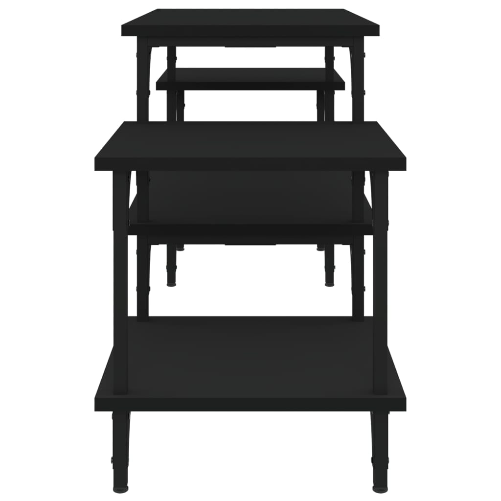 Mobile Porta TV Nero 117x35x52 cm in Legno Multistrato