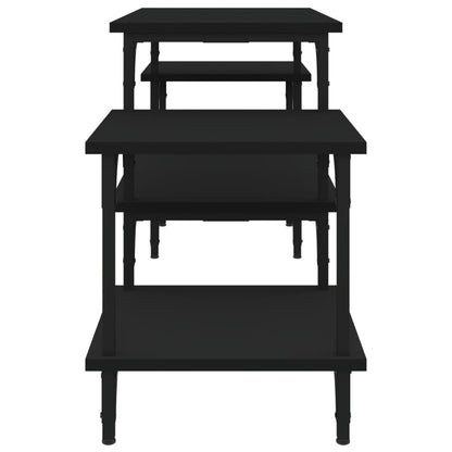 Mobile Porta TV Nero 117x35x52 cm in Legno Multistrato